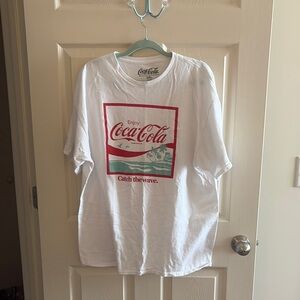 Coca-Cola White Tee with Red and Green Design